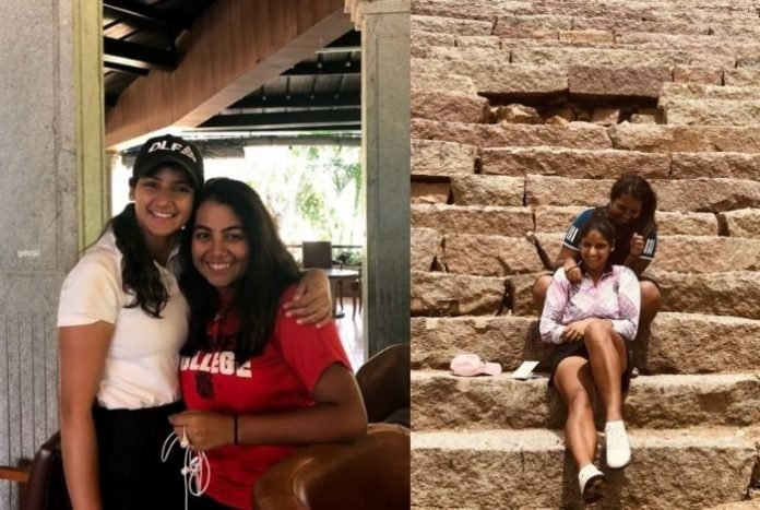 Anisha Agarwalla (in blue) and Neha Tripathi might be competitors on the Women's Golf Association of India, but their association is deep and dates back to the days when Anisha was in school in Kolkata.