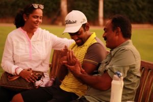Life or golf, Arjun Prasad's parents are always there for him.