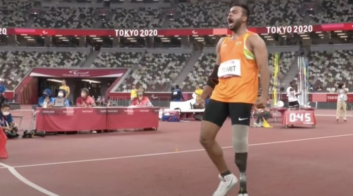 Wrestler-turned-javelin thrower Sumit Antil secured India's second gold at the Tokyo Paralympics in the F46 category with a world record throw of 68.55m
