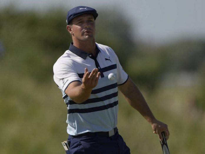 Clubhouse leader Bryson Dechambeau equalled the season’s lowest score at the BMW Championship and was attempting to post the 13th sub-60 score in PGA Tour history. Photo: The Hindu