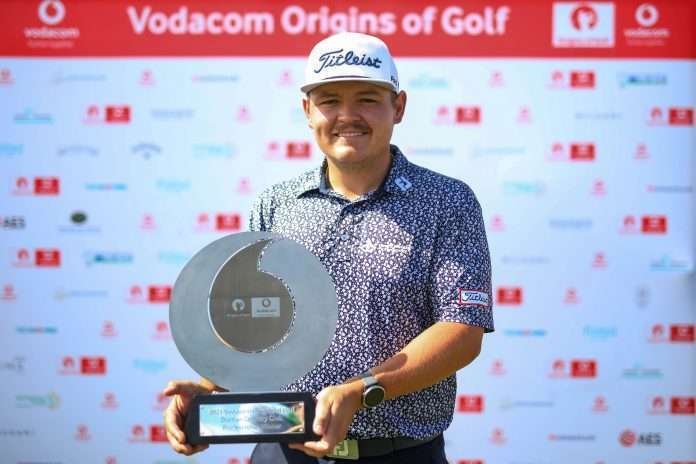 Louis Albertse began the final round of the Vodacom Origins of Golf Series with a share of the lead, and produced an impressive four-under-par 66 to finish on nine-under-par. Photo: Sunshine Tour