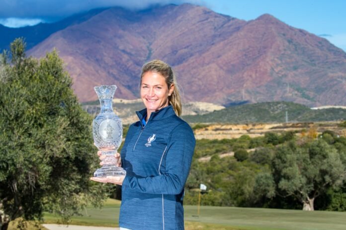 As a player, Suzann Pettersen made her Solheim Cup debut at Interlachen Golf and Country Club in Minnesota in 2002, during her rookie year on the Ladies European Tour.  She played in the next seven editions, helping Europe to victory in 2003, 2011 and 2013, before returning in 2019 for a starring role when she holed the winning putt. Photo: LET